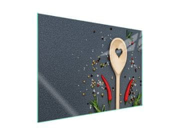 shumee Steklena zaščitna plošča za štedilnik 70x52 Spoon