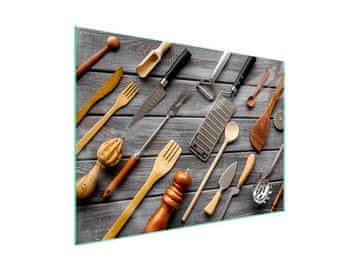 shumee Steklena zaščitna plošča za štedilnik 70x52 Spoon