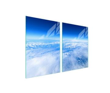 shumee Steklena zaščitna plošča za štedilnik 2x45x52 Sky