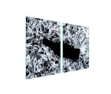shumee Steklena zaščitna plošča za štedilnik 2x45x52 Ice
