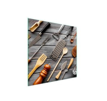 shumee Steklena zaščitna plošča za štedilnik 50x52 Spoon