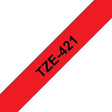 Brother Brother TZE-421 etiketirni trakovi črni na rdečem