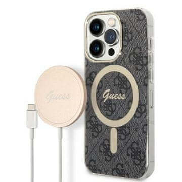 Guess Ovitek Guess MagSafe za iPhone 14 Pro, črne barve
