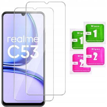 shumee 2x kaljeno steklo za realme C53 glass 9H | 2 kosa
