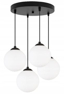 GH VISEČA STROPNA SVETILKA, KROGLA, ČRNA, LED, 15 cm