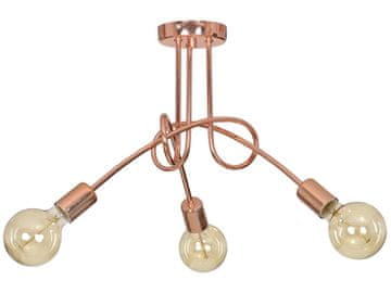 shumee Moderna viseča svetilka Edison loft bakrena 3x60W