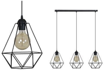 shumee Industrijska stropna svetilka Diamond Loft Edison