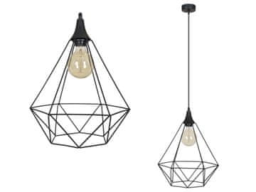 GH ČRNI VISEČI LAMP, MODERN LOFT LESTENEC