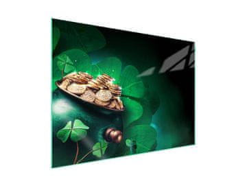 shumee Steklena zaščitna plošča za štedilnik 70x52 Leaf