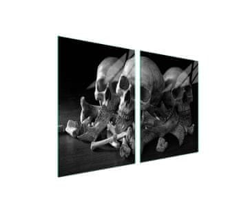 shumee Zaščita za stekleno kuhalno ploščo 2x45x52 Skull