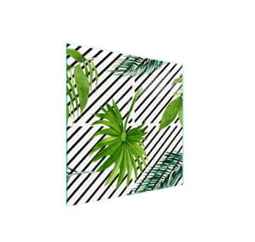 shumee Steklena zaščitna plošča za štedilnik 50x52 Leaf