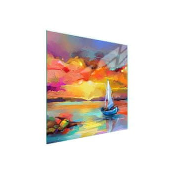 shumee Steklena zaščitna plošča za štedilnik 50x52 Boat