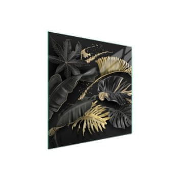 shumee Steklena zaščitna plošča za štedilnik 50x52 Leaf