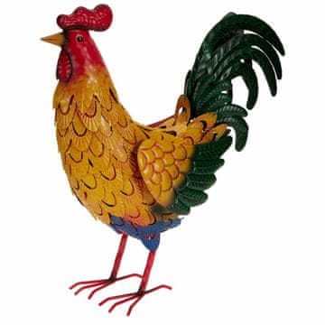shumee Kovinska vrtna dekoracija, pisani petelin, 45 cm