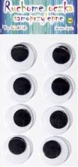 Aliga Samolepilne premične okrogle oči 24 mm blister 8