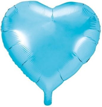 Folija balon v obliki srca, 45 cm, moder, 1 kos.