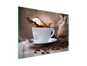shumee Steklena zaščita za kuhalno ploščo 70x52 Coffee