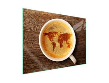 shumee Steklena zaščita za kuhalno ploščo 70x52 Coffee