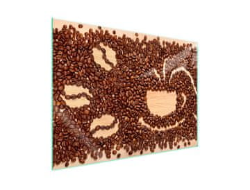 shumee Steklena zaščita za kuhalno ploščo 70x52 Coffee