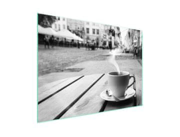 shumee Steklena zaščita za kuhalno ploščo 70x52 Coffee