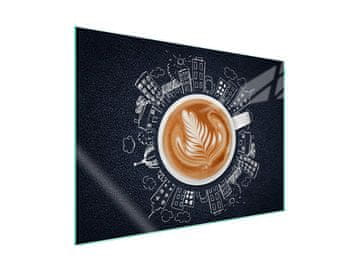 shumee Steklena zaščita za kuhalno ploščo 70x52 Coffee
