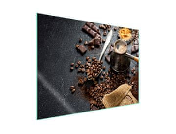shumee Steklena zaščita za kuhalno ploščo 70x52 Coffee