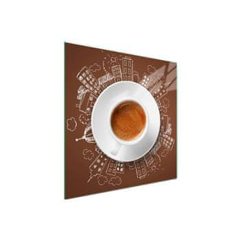 shumee Steklena zaščita za kuhalno ploščo 50x52 Coffee