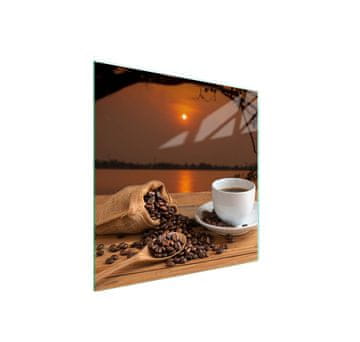 shumee Steklena zaščita za kuhalno ploščo 50x52 Coffee