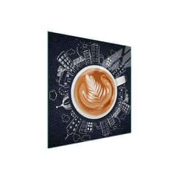 shumee Steklena zaščita za kuhalno ploščo 50x52 Coffee