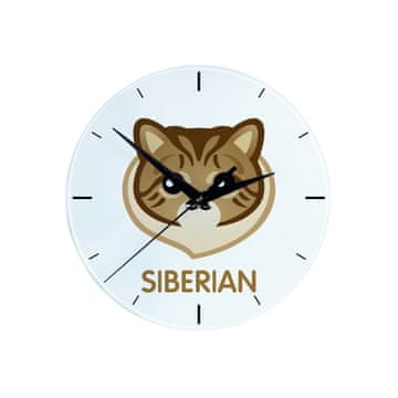 Artdog Sibirska - MDF ura z grafiko in napisom Art-Dog