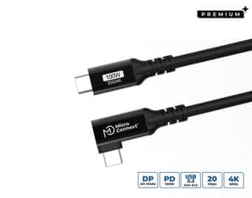 shumee USB-C USB 3.2 Gen 2x2 kabel 0,5 m mikropriključek črne barve