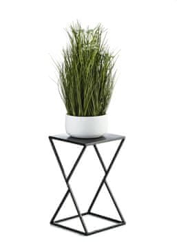 shumee Moderno stojalo za rože v mansardi, črno, 40 cm