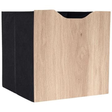 shumee Zložljiva posoda iz blaga in MDF barve 30x30 cm