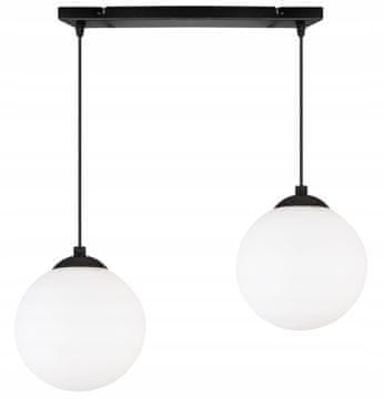 shumee Stropna viseča svetilka, črna LED krogla, 15 cm
