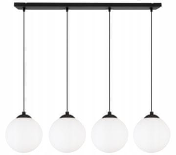 shumee Stropna viseča svetilka, črna LED krogla, 15 cm