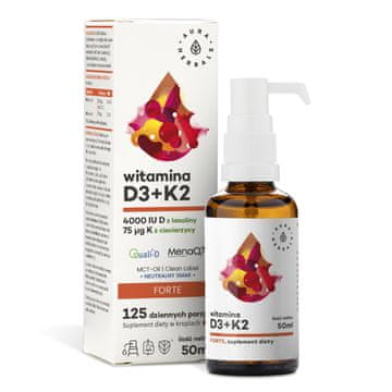 Aura Herbals Aura Herbals Vitamin D3 4000+ K2 kapljice 50 ml