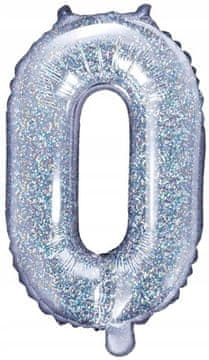 Folija balon Črka "O" 35cm holografski 1 kos.