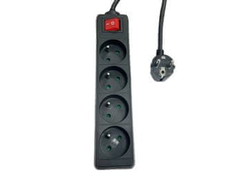 shumee MicroConnect MC-PSOO040150FRB Podaljšek s 4 vtičnicami, 1,5 m