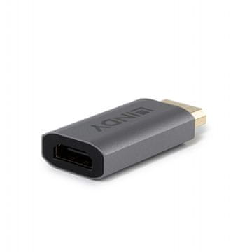 Lindy Lindy 41095 DisplayPort HDMI kabel tipa A, siv