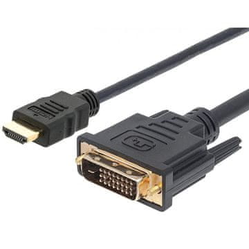 Techly HDMI - DVI-D M/M 1,8 m črne barve