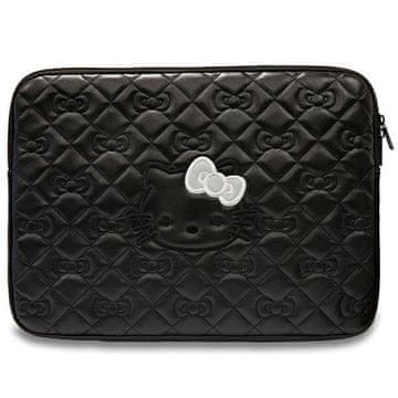 HELLO KITTY Prešita torba za prenosnik Hello Kitty z zadrgo, črna, 14"