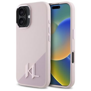 Karl Lagerfeld Silikonski ovitek Karl Lagerfeld MagSafe roza za iPhone 16