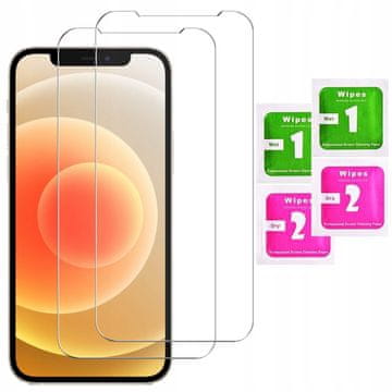 shumee 2x kaljeno steklo za iPhone 12 / 12 PRO steklo 9H | 2 kosa