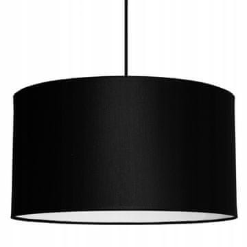 shumee Viseča stropna svetilka, velik senčnik, črna, LED, 35 cm