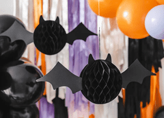 PartyDeco Papirnata dekoracija za noč čarovnic z netopirjem 45x17 cm