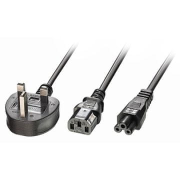 Lindy Lindy 30374 napajalni kabel črne barve 2,5 m G - C13 + C5