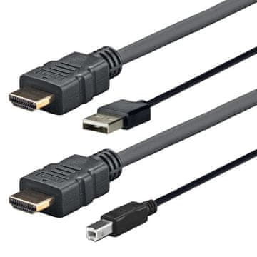 Vivolink PROHDMIUSBAB2AMP HDMI kabel 2 m HDMI tip A (standardni) črne barve