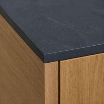 shumee Kuhinjski pult HPL 80x63,5 cm Črna (0190SL) vodoodporna 12 mm