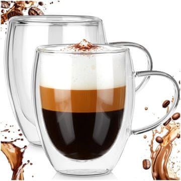 Artemis 2x dvostenski termo kozarec za kavo, čaj in pijače 320 ml