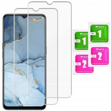 shumee 2x kaljeno steklo ZA OPPO Reno 3 4G steklo 9H | 2 kosa